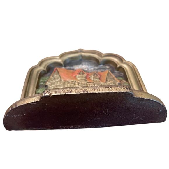 Antique Shakespeare's Stratford On Avon Bookends Bronze - Picture 9 of 12